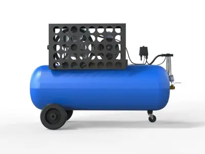 Air Compressor 3D model 3D model