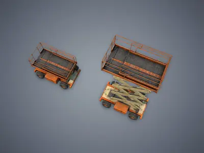 Scissor Lift Low-poly 3D model