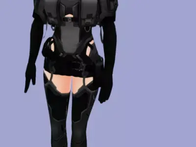Sci-fi Anime girl for Vrchat 3D model