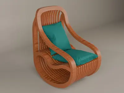 Woodys High Quality Chairs Collection PBR 009 3D model