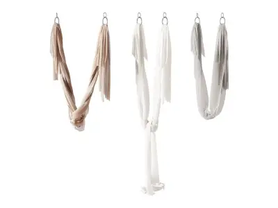 Pilates and yoga 3 airhammocks 3D model