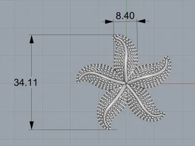 Starfish Pendant  3D print model