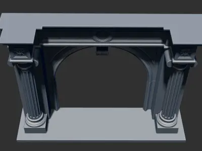 Classical fireplace 3D model