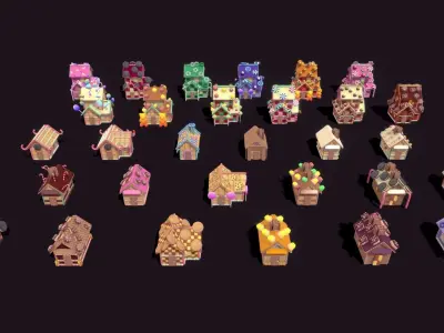 Candy World  Low-poly 3D model