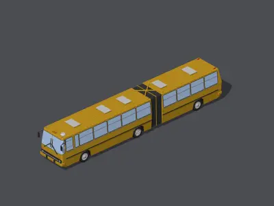 Full set of vehicles Low-poly 3D model
