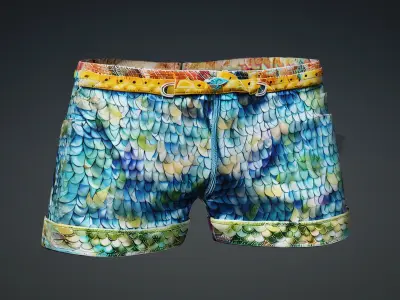 Summer Fashion Short PBR 4k Low-poly 3D model