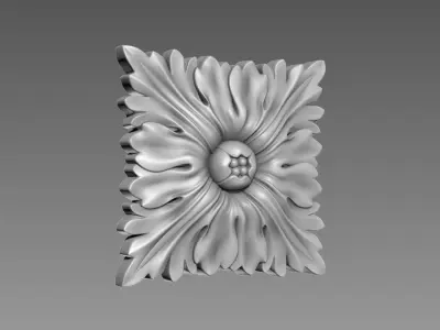 Decor square 02 3D model