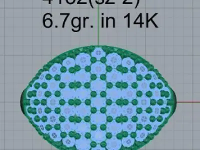Diamond Ring 4132 3D print model