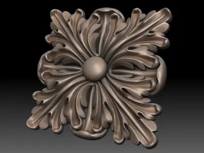 Round rosette 3D print model