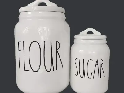 Rae Dunn Canisters Low-poly 3D model