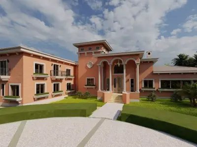 Casa Scene-villa-modern house 3D model