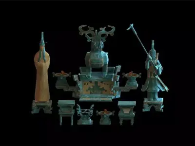 Bronze ware  sculpture 3D model