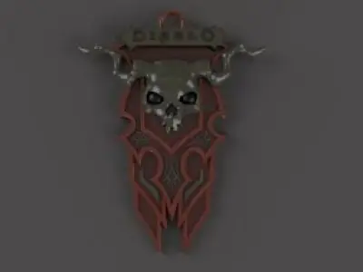 Diablo banner crest 3d printing stl Free 3D print model