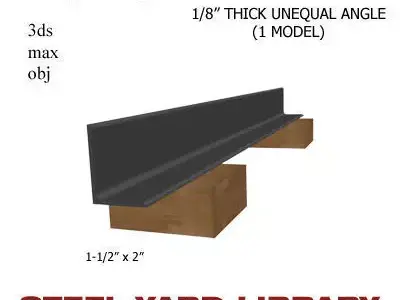 1 8in Thick Unequal Angle 3D model
