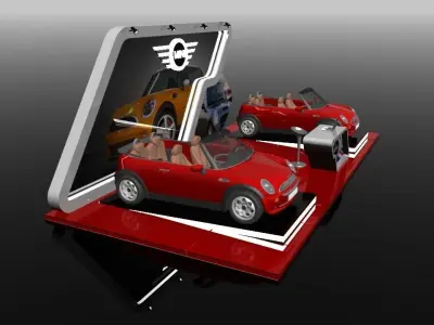 Car display stand 3D model