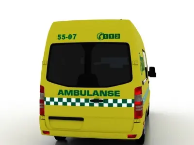 Mercedes Benz Sprinter L2H2 2015 Norway Ambulance 3D model