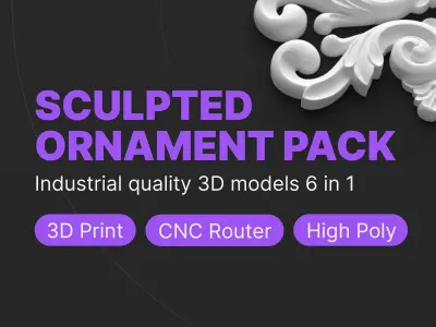 CNC Sculpted Ornament Pack VOL 2 3D print model