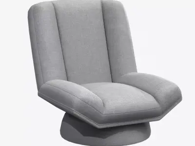 Cole Swivel Chair in twill Low-poly 3D model
