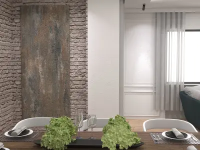 MODERN HOUSE AND RESTROOM CORONA RENDER  3D model