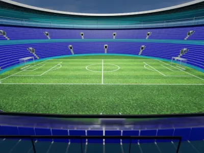 Football Stadium  Low-poly 3D model 2