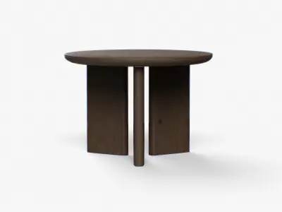 Morro low Table in medium dark Low-poly 3D model