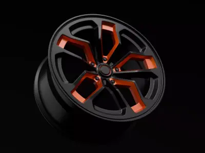 Modern Sport Rim - Starfish 3D model