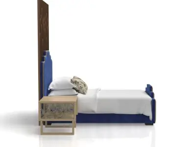 Luxury Single Bed 3D model