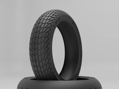 Michelin Power Supermoto Tire pack slick rain 3D model