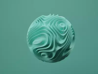 animated fluid ball Free 3D model