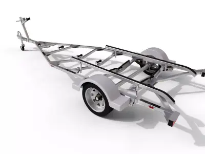 Boat Trailer 3D model