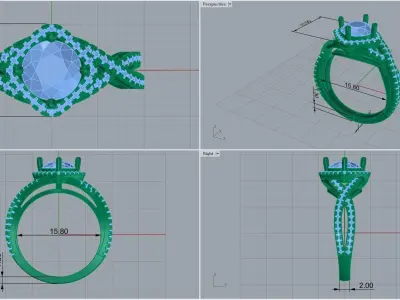 ring code 58 3D print model