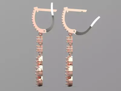 luxury jewelry earring je0104 3D print model