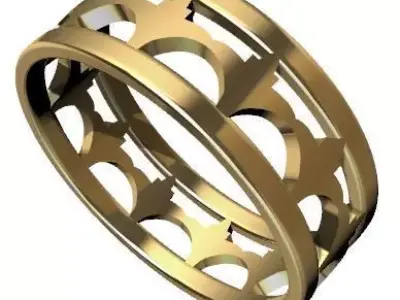 Patterned Ring 3D model Texture  3D print model purchase