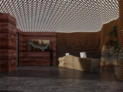 Modern reception lobby 3D model