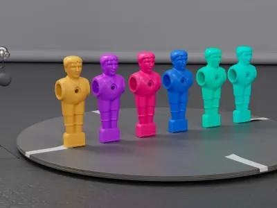 Foosball Player 3D Model  Free 3D model