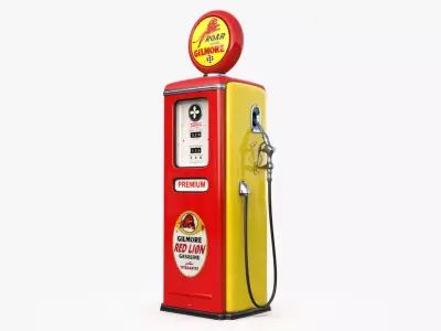 Vintage GILMORE Gas Pump 1948 3D model
