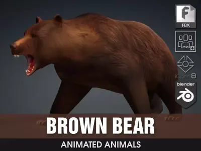 Brown Bear 3D model buy