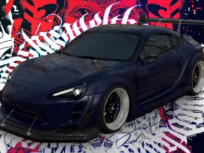 Subaru BRZ Low-poly 3D model