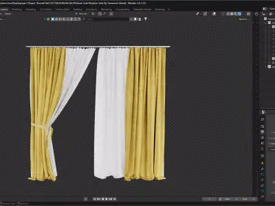 Curtain 3D model