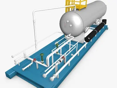 Industrial Boiler Construction 3D model