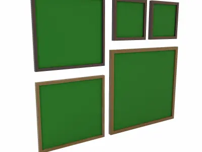 Abstract Painting frames 3d model Low-poly 3D model