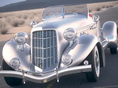 Auburn Speedster 851 desert studio 3D model