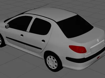 Peugeot 206 Sedan 4 door 3D model