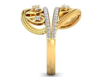 Solitaire Wedding Engagement Ring 3D print model