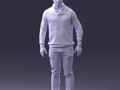 000390 Male Character in Casual Clothing 3dp 3D print model