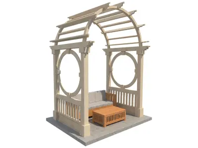 Pergola 5 Low-poly 3D model