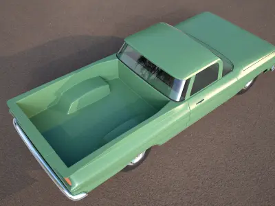  green classic car 3ds model 3D model