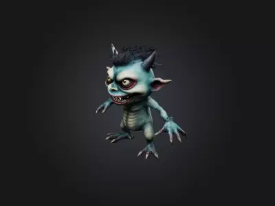 Little Scary Monster  Low-poly 3D model