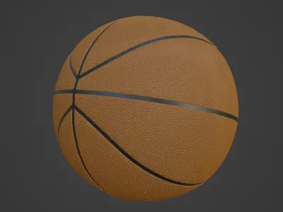 Basketball Ball Leather 4K 03 3D model