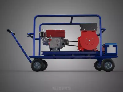 PORTABLE ELECTRIC VEHICLE EV CAR CHARGING SYSTEM POWER GENERATOR 3D model